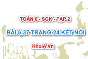 Bài 6.37 trang 24 Toán 6 Tập 2 Kết nối tri thức